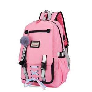 Women Fashion Backpack with USB Port College